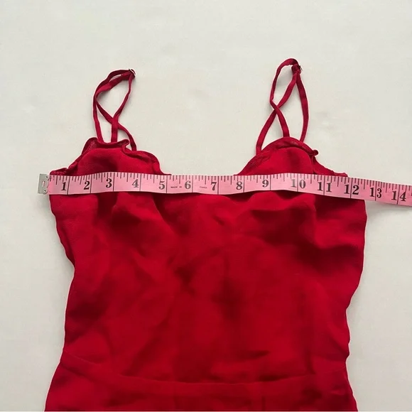 Reformation Cassandra Dress Cherry Red - Picture 8 of 9